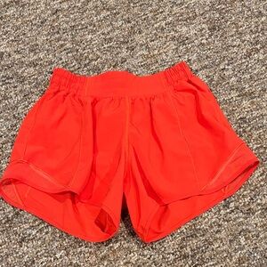 lululemon athletica Vibrant Orange Athletic Shorts